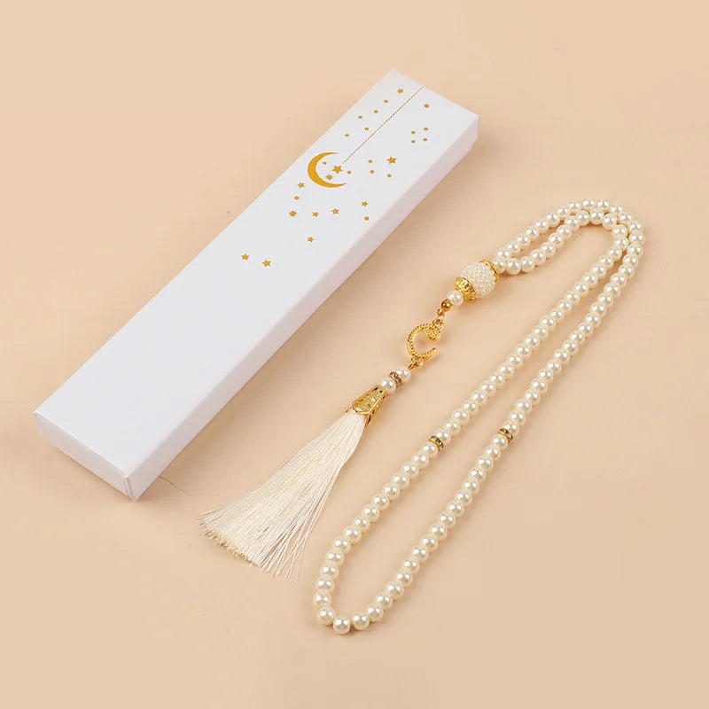 12Pcs Muslim Prayer Beads Bracelet with Gift Box Eid Mubarak Ramadan Islamic Festival Party Decoration Gift Favors Home Pendant