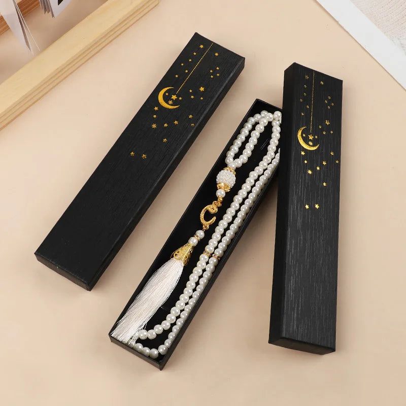 12Pcs Muslim Prayer Beads Bracelet with Gift Box Eid Mubarak Ramadan Islamic Festival Party Decoration Gift Favors Home Pendant
