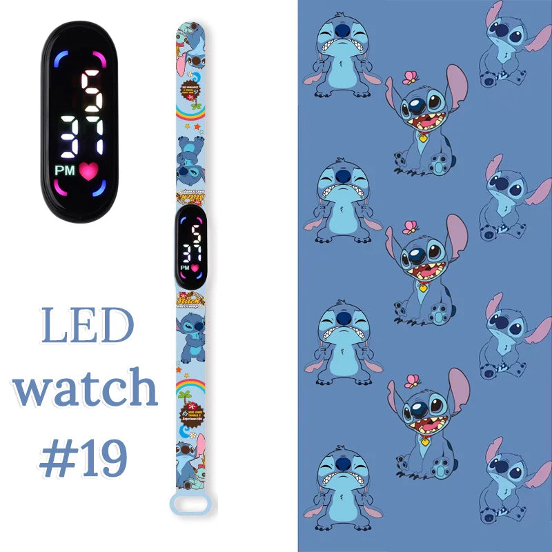 Fashion Stitch Children Watches Girls Waterproof Sport Wristband Women Bracelet  Kids LED Watch Touch Digital Clock