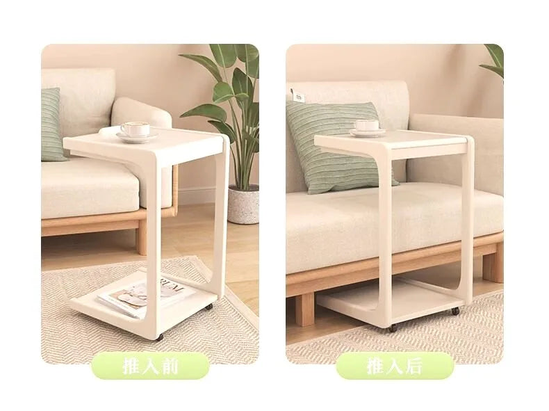 C Shaped SideTable Narrow Sofa EndTable Movable Nightstand Bedside Small CoffeeTable LivingRoom Mini Furniture Clearance Acrylic