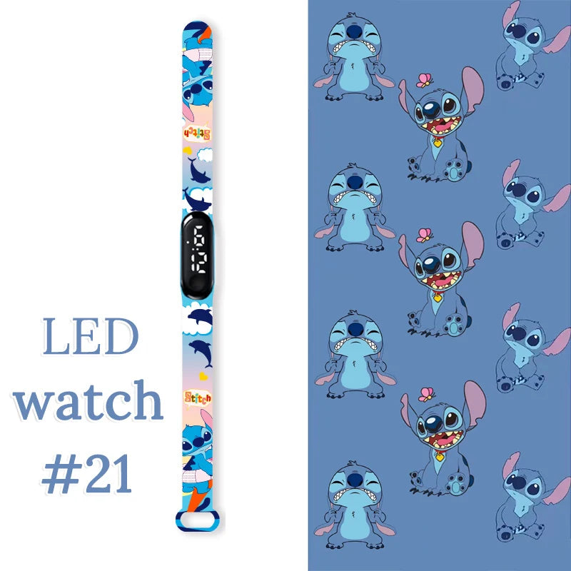 Fashion Stitch Children Watches Girls Waterproof Sport Wristband Women Bracelet  Kids LED Watch Touch Digital Clock