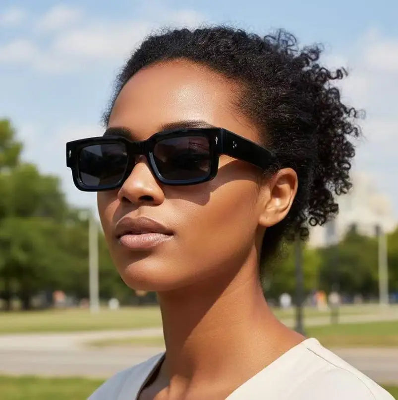 Square Frame Trendy Casual Classic Sunglasses Lightweight Durable UV Sun-Protective Sporty Shades Sunglasses for Fall Outdoor