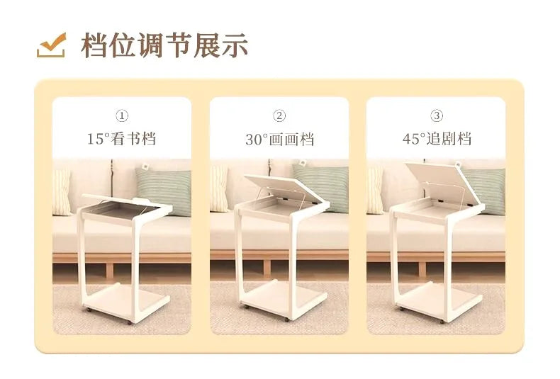 C Shaped SideTable Narrow Sofa EndTable Movable Nightstand Bedside Small CoffeeTable LivingRoom Mini Furniture Clearance Acrylic