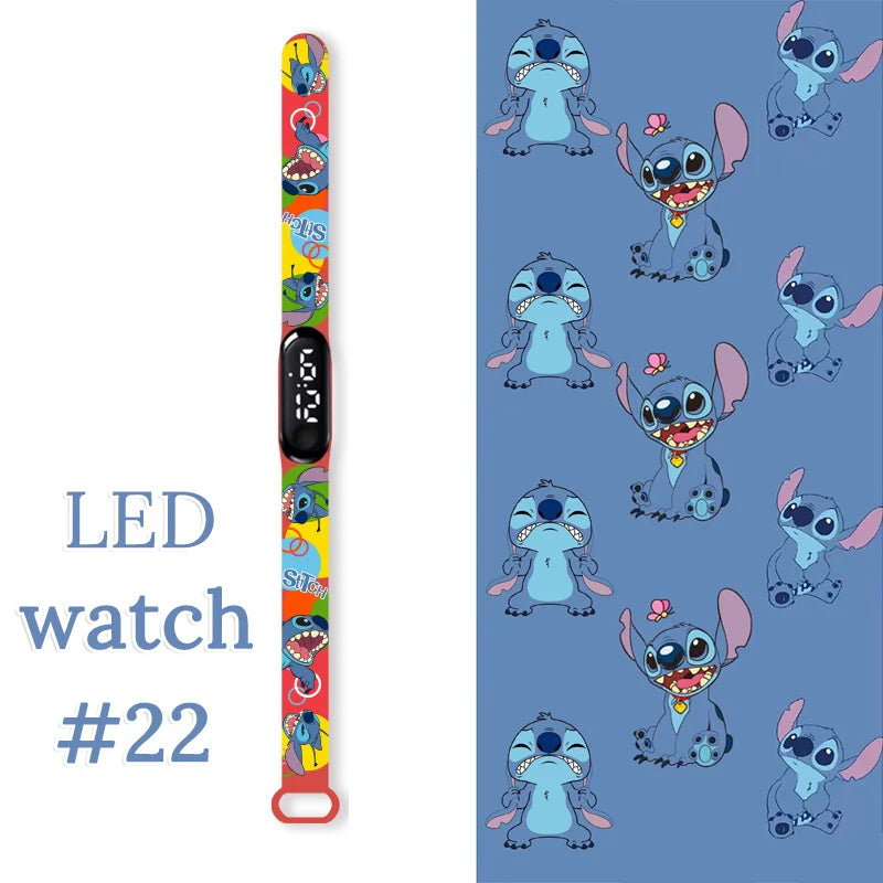 Fashion Stitch Children Watches Girls Waterproof Sport Wristband Women Bracelet  Kids LED Watch Touch Digital Clock