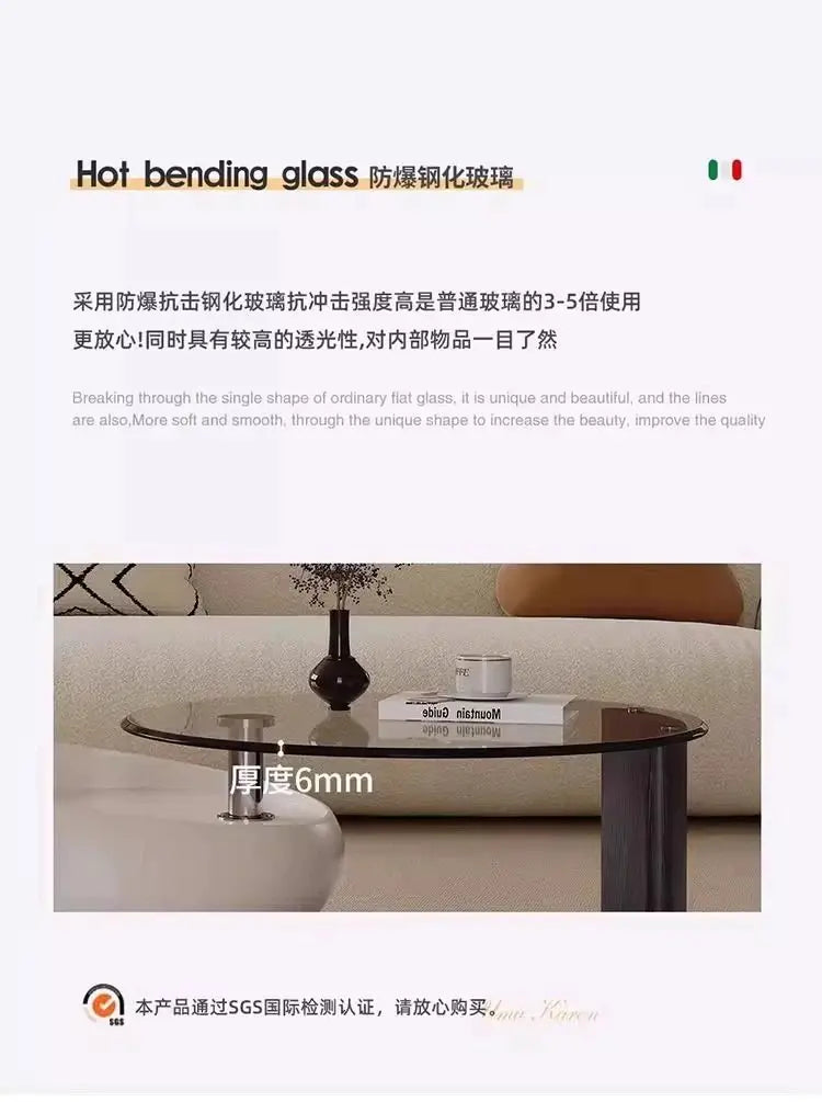 Mobile Wheels Coffee Table Glass Design Minimalist Living Room Coffee Table Cute Round Mobili Per La Casa Home Furnitures