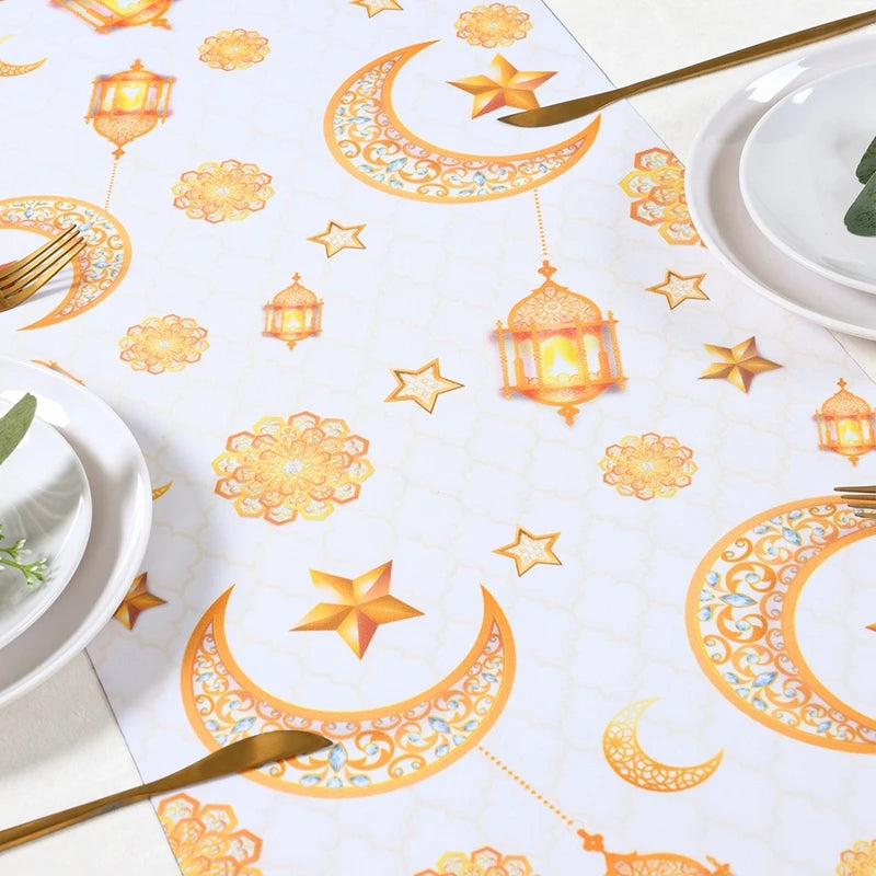Ramadan Decoration Table Runner EID Mubarak Decor 2025 For Home Tablecloth Ramadan Kareem Islamic Muslim Party Eid Al Adha Gifts