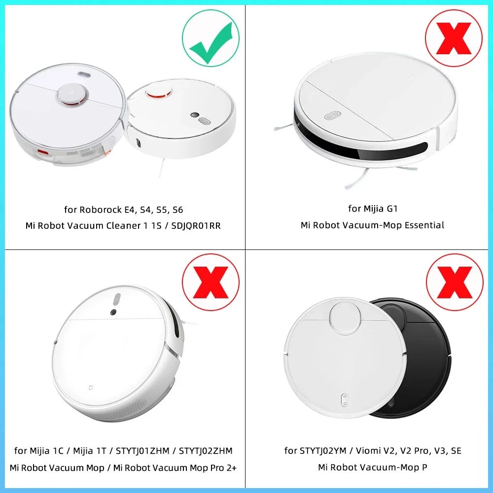 Hepa Filter For Xiaomi Mi Robot Vacuum Cleaner 1st gen / 2 / 1S, SDJQR01RR SDJQR02RR SDJQR03RR Roborock E4 E5 S4 Max Main Brush