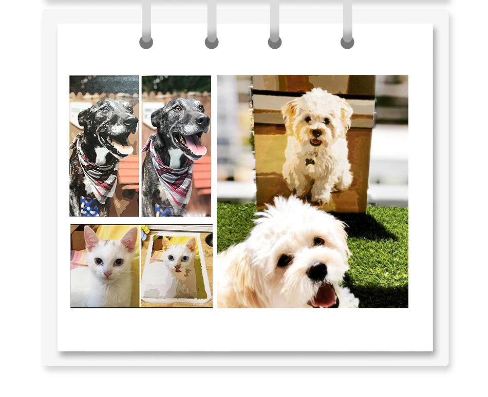  24/36/48 Color Photo Custom Painting By Numbers On Canvas Lover Family Friends Picture Customized Art Photo Valentine's Day