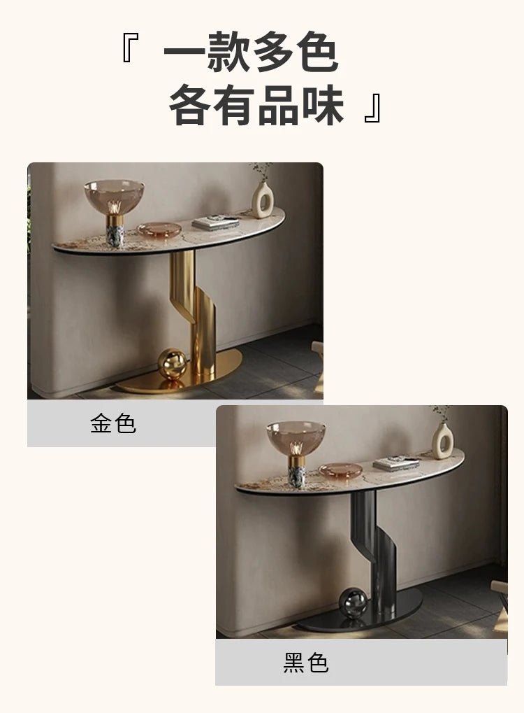Modern Luxury Corner Table Hallway Metal Salon Unique Console Table Mid Century Entryway Mesa Para Sala Living Room Furniture