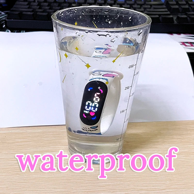 Fashion Stitch Children Watches Girls Waterproof Sport Wristband Women Bracelet  Kids LED Watch Touch Digital Clock