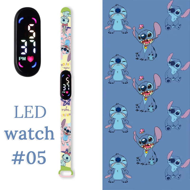 Fashion Stitch Children Watches Girls Waterproof Sport Wristband Women Bracelet  Kids LED Watch Touch Digital Clock