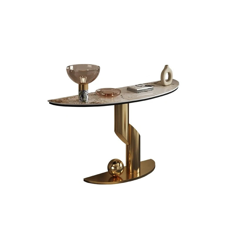 Modern Luxury Corner Table Hallway Metal Salon Unique Console Table Mid Century Entryway Mesa Para Sala Living Room Furniture