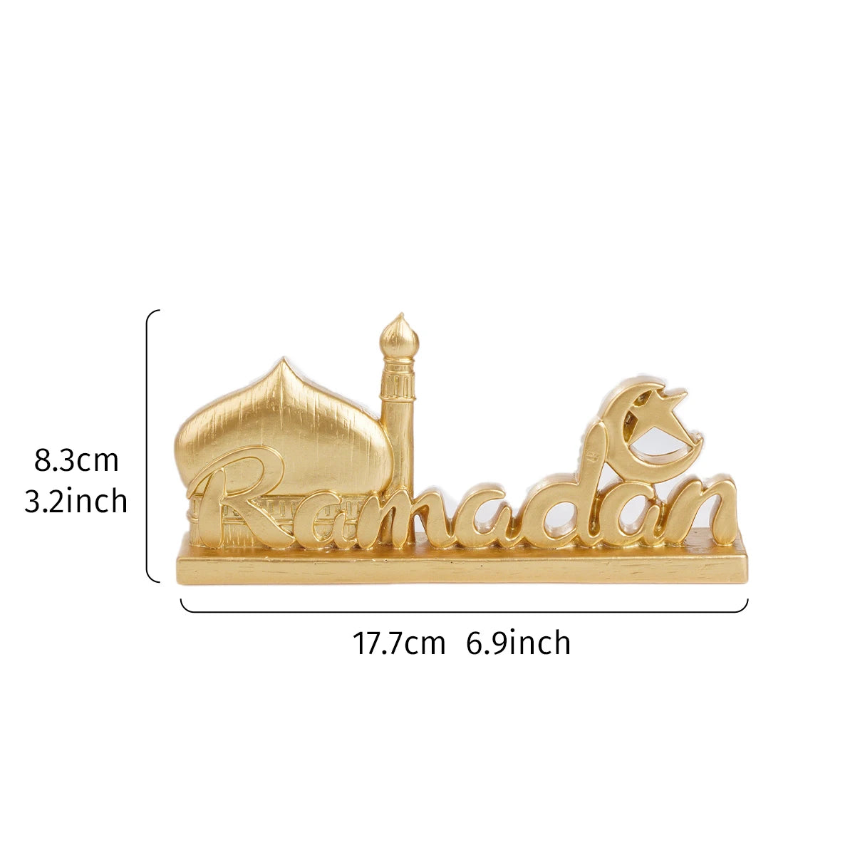 1PC, resin-made antique gold and silver ramadan decorative item, suitable for gift-giving during Ramadan and Eid al-Adha
