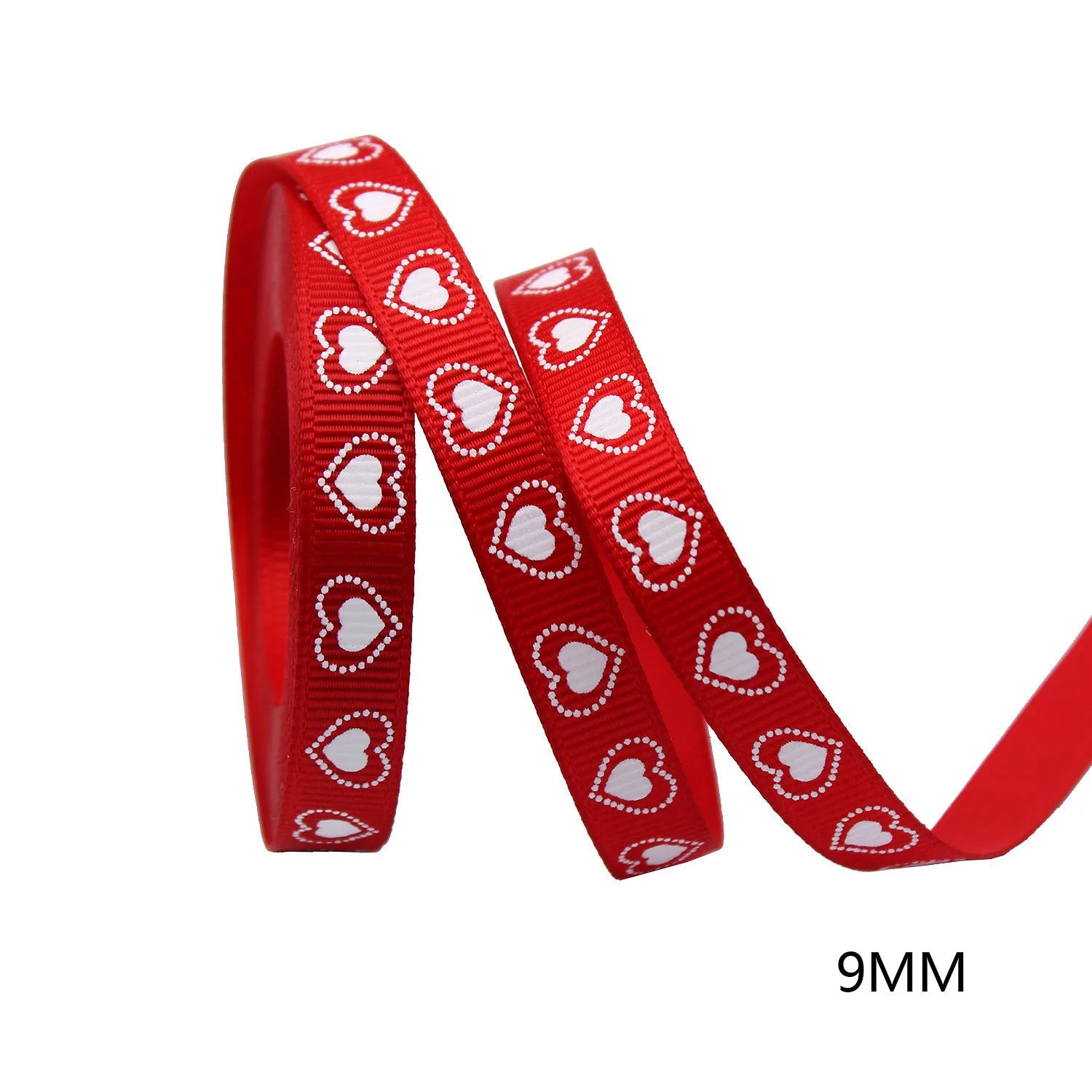 5Yards Red Love Printed Ribbon Wedding Tanabata Gift Wrap Rope Valentine's Day Red Jacquard Ribbon DIY Handmade Ribbon