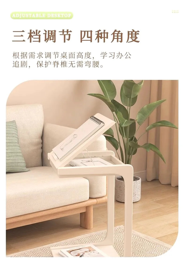 C Shaped SideTable Narrow Sofa EndTable Movable Nightstand Bedside Small CoffeeTable LivingRoom Mini Furniture Clearance Acrylic