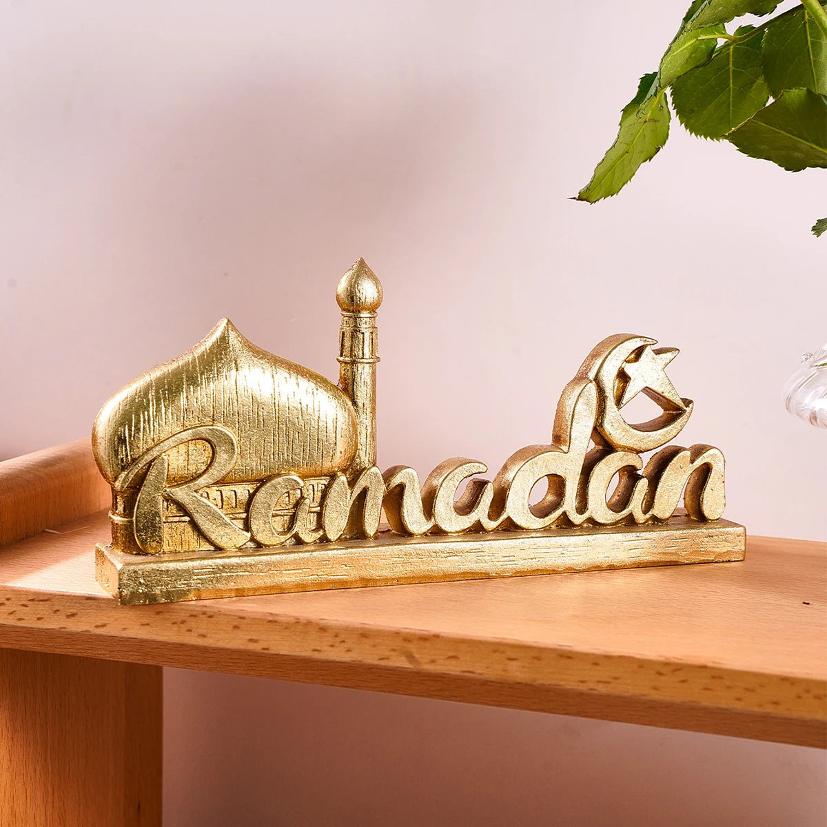 1PC, resin-made antique gold and silver ramadan decorative item, suitable for gift-giving during Ramadan and Eid al-Adha
