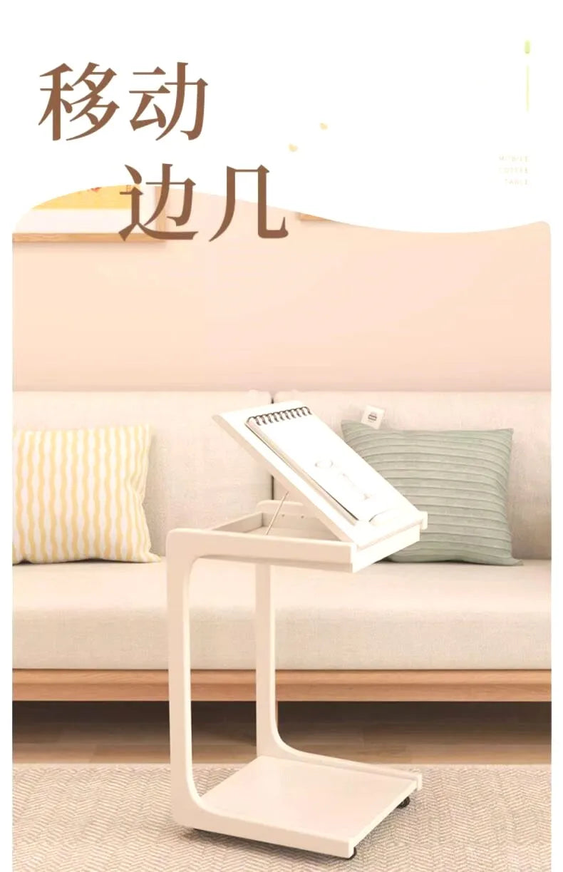 C Shaped SideTable Narrow Sofa EndTable Movable Nightstand Bedside Small CoffeeTable LivingRoom Mini Furniture Clearance Acrylic