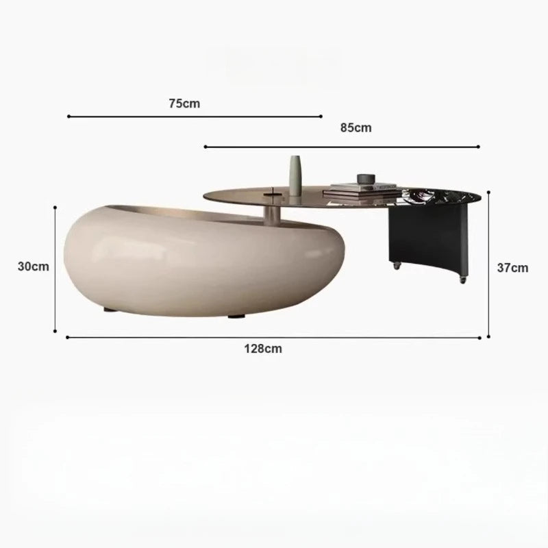 Mobile Wheels Coffee Table Glass Design Minimalist Living Room Coffee Table Cute Round Mobili Per La Casa Home Furnitures