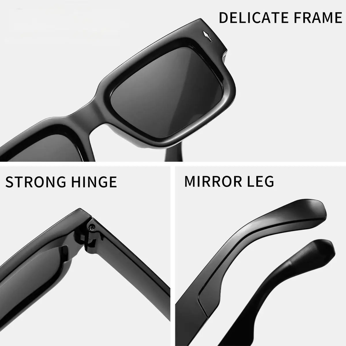 Square Frame Trendy Casual Classic Sunglasses Lightweight Durable UV Sun-Protective Sporty Shades Sunglasses for Fall Outdoor