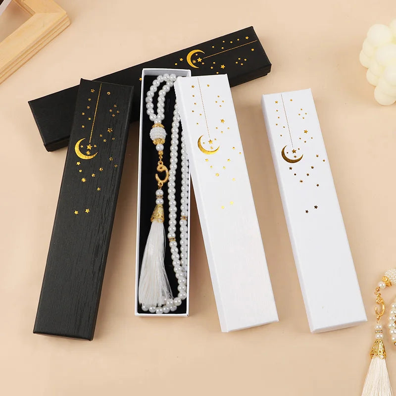 12Pcs Muslim Prayer Beads Bracelet with Gift Box Eid Mubarak Ramadan Islamic Festival Party Decoration Gift Favors Home Pendant