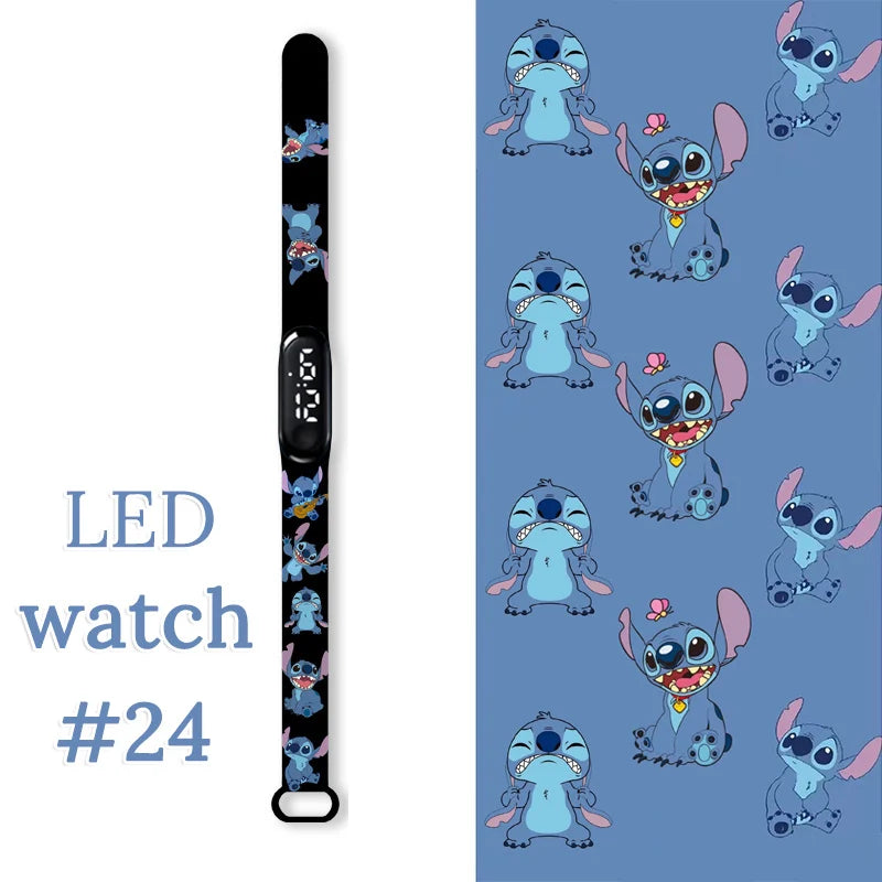 Fashion Stitch Children Watches Girls Waterproof Sport Wristband Women Bracelet  Kids LED Watch Touch Digital Clock