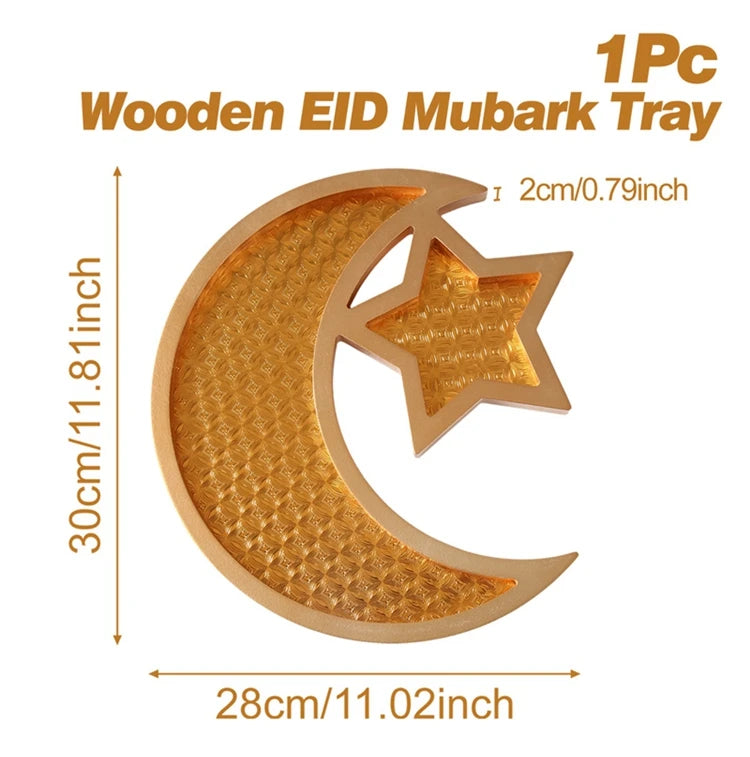 Ramadan Decoration Candy Snacks Tray EID Mubarak Decoration 2026 For Home Ramadan Kareem Islamic Muslim Party Eid Al Adha Gifts