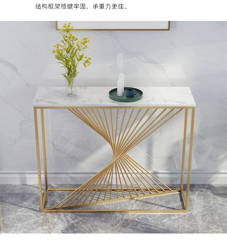 Entryways Simple Console Table Modern Hallway Marble Glam Console Table Aesthetic Beauty Tisch Wohnzimer Home Furniture