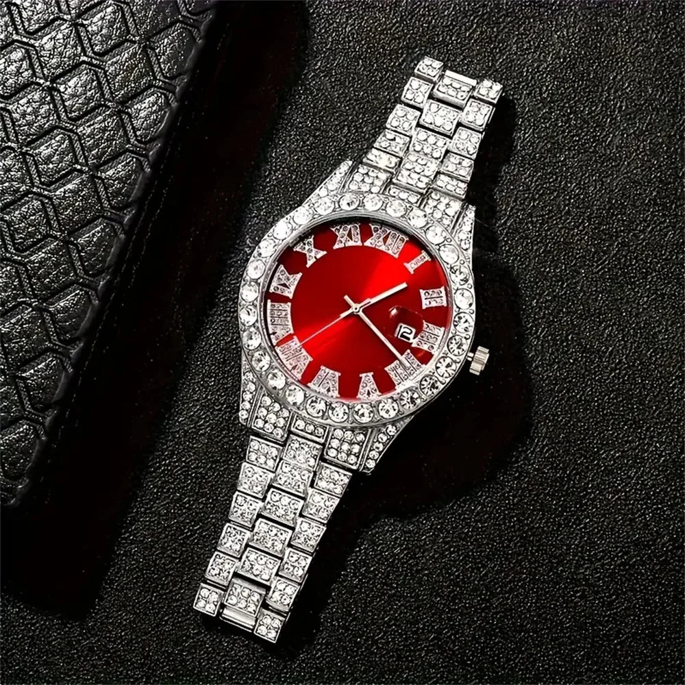 Fashionable couples quartz watch set, zinc alloy case, analog display, perfect gift for Valentine's Day, Easter and Eid