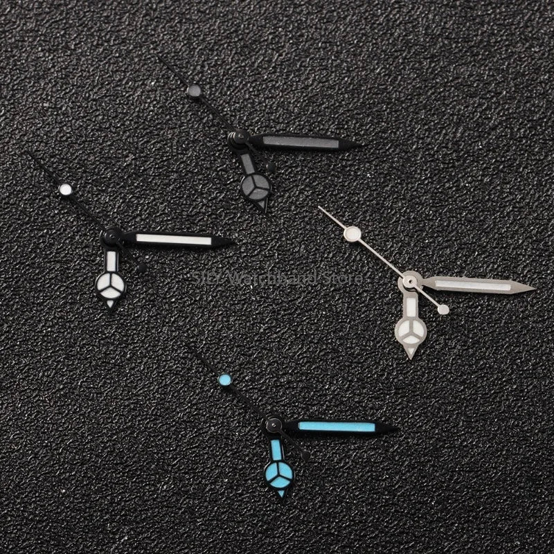 Watches Pointers Green Luminous Watch Hands for Automatic Movement for NH35/NH36/4R/7S Mercedes Style Watch Needles Accessories