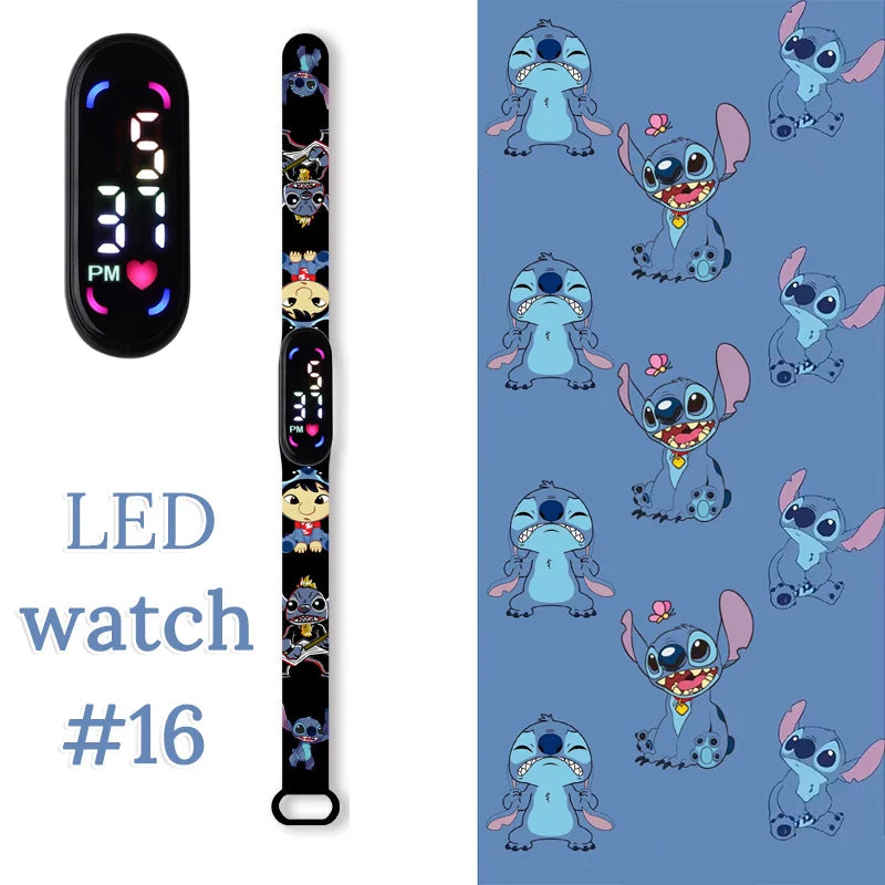 Fashion Stitch Children Watches Girls Waterproof Sport Wristband Women Bracelet  Kids LED Watch Touch Digital Clock