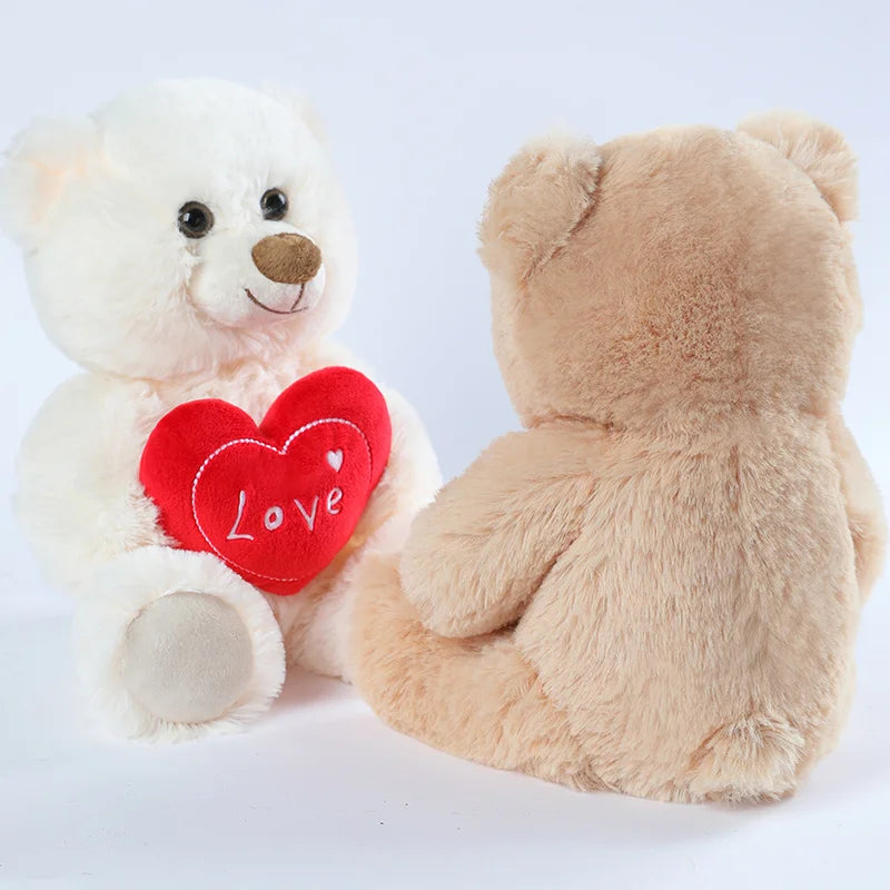 25cm Valentine's Day Heart Teddy Fairy Bear Stuffed Soft Cute Animal Plush Toys For Lovers Birthday Gifts Home Decroe