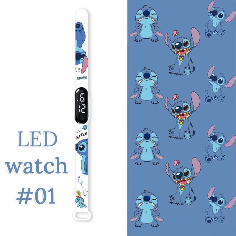 Fashion Stitch Children Watches Girls Waterproof Sport Wristband Women Bracelet  Kids LED Watch Touch Digital Clock