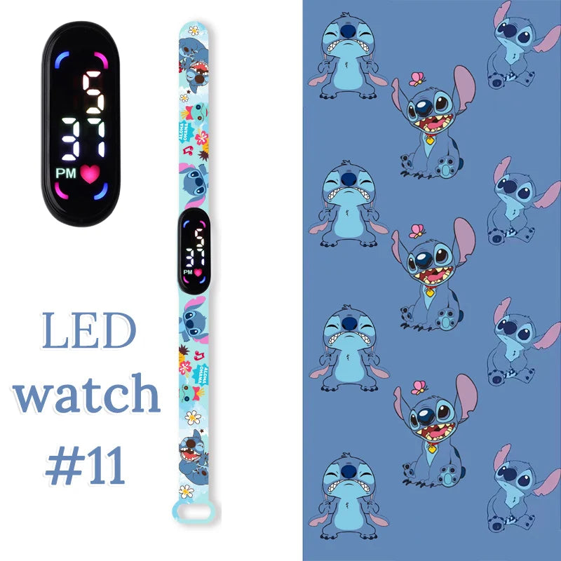 Fashion Stitch Children Watches Girls Waterproof Sport Wristband Women Bracelet  Kids LED Watch Touch Digital Clock