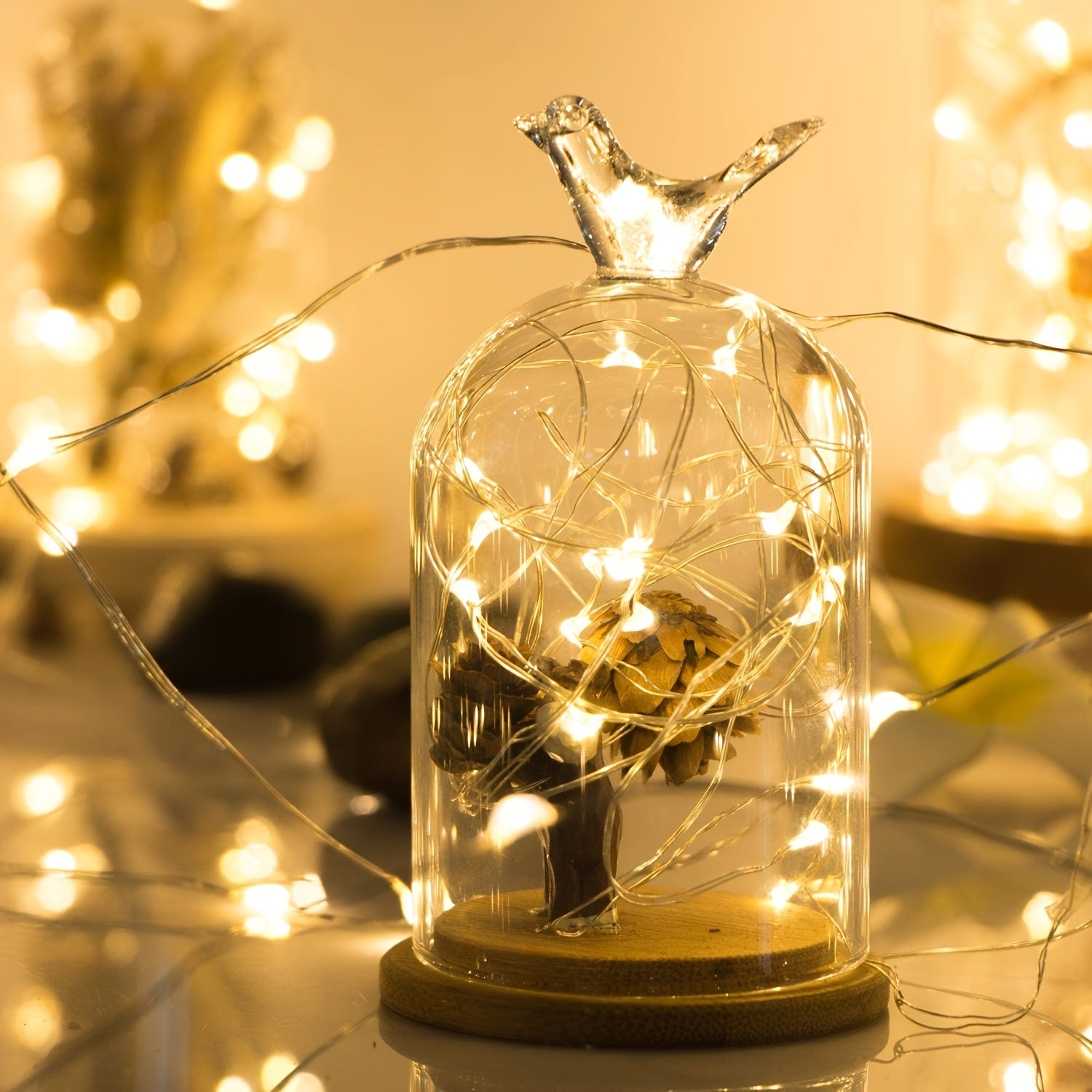 LED Fairy Lights Battery Box Copper Wire String 78.74/196.85/393.7inch Holiday Outdoor Lighting Christmas Tree Wedding Party Decorations