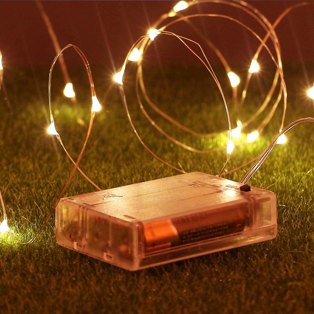 LED Fairy Lights Battery Box Copper Wire String 78.74/196.85/393.7inch Holiday Outdoor Lighting Christmas Tree Wedding Party Decorations