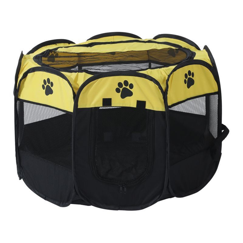 Octagonal Pet Fence Tent Oxford Cloth Scratch-Resistant Foldable Dog Cage for Dogs and Cats, Kennel Nest